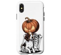 Halloween Skeleton English Springer Spaniel Custodia per iPhone X/XS