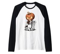 Halloween Skeleton English Springer Spaniel Maglia con Maniche Raglan