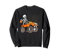 Halloween Skeleton Equitazione Monster Truck Felpa