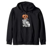 Halloween Skeleton German Shorthaired Pointer Dog GSP Felpa con Cappuccio