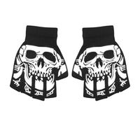 Halloween Skeleton Gloves | Luminous Half Finger Halloween Mitten