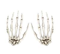 Halloween Skeleton Hand, Horror Decor Skeleton Arms, Realistic Fake Bone Hands with Hangable Design, Spooky Ornament for Porch, Desk, Mantel, Indoor, Outdoor, Haunted House, Party Decoration