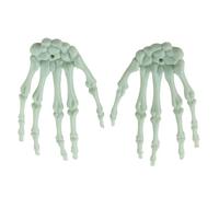 Halloween Skeleton Hand, Horror Decor Skeleton Arms, Realistic Fake Bone Hands with Hangable Design, Spooky Ornament for Porch, Desk, Mantel, Indoor, Outdoor, Haunted House, Party Decoration