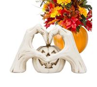 Halloween Skeleton Hand Pumpkin Decor Decorative Gothic Resin Sculpture