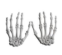Halloween Skeleton Hands, Horror Decor Hands Ornament, 6,1 x 3,94 x 0,79 Inches Spooky Design Realistic Fake Arms for Porch, Windowsill, Desk, Mantel, Haunted House, Indoor Outdoor Hanging Display