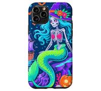 Halloween Skeleton Mermaid With Witch Hat Enchantment Custodia per iPhone 11 Pro