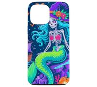 Halloween Skeleton Mermaid With Witch Hat Enchantment Custodia per iPhone 13 Pro Max