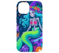Halloween Skeleton Mermaid With Witch Hat Enchantment Custodia per iPhone 14
