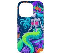 Halloween Skeleton Mermaid With Witch Hat Enchantment Custodia per iPhone 14 Pro