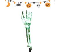 Halloween Skeleton Stakes, Solar Powered Lights Ghost Arms, Realistic Design and Weather Resistant Build, Spooky Cemetery Props for Garden Yard Pathway Front Lawn Decor Outside