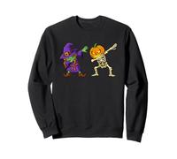 Halloween Skeleton Witch Dabbing Spooky Skeleton Pumpkin Felpa