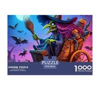 Halloween Skeleton Witch Under Moon Pezzi Cartone Ben Realizzati Ottimo Per Allenamento Mentale, Memoria E Relax A Casa 38x26cm/1000pcs
