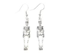 Halloween Skull Bat Orecchini in Lega Goccia Pendente Lungo Moda Punk Gioielli Per Le Donne Ragazze Accessori Delle Signore Cranio Orecchini Pendenti Per, Misura unica, come descritto, come descritto