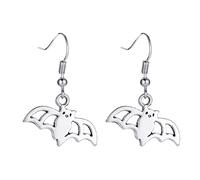 Halloween Skull Bat Orecchini in Lega Goccia Pendente Lungo Moda Punk Gioielli Per Le Donne Ragazze Accessori Delle Signore Cranio Orecchini Pendenti Per, Misura unica, come descritto, come descritto