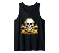 Halloween Skull Crossbones Gothic Spooky Horror Canotta