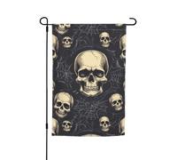 Halloween Skull Print Versatile ed elegante bandiera da giardino tutte le stagioni Outdoor Yard Decor Portici Giardini