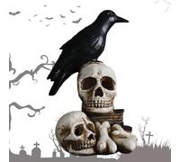 Halloween Skull Pumpkin Lamp - LED Lantern Night Light,Skeleton Lantern