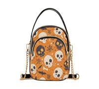 Halloween Skull Spider Web borsa a tracolla alla moda con multi tasche borsa a mano per il viaggio