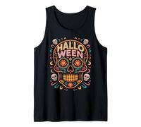 Halloween Skull Typography Graphic Creepy Spooky Canotta