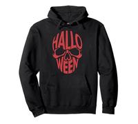 Halloween Skull Typography Graphic Creepy Spooky Felpa con Cappuccio