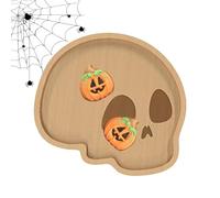 Halloween Snacks Serving Platter, Mummy Ghost Skull Serving Dish, Spider Web Salcuteria Board, Halloween, Gothic Serving Tray 26 x 25 x 1,5 cm