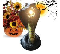Halloween Snake Light, Scary Figurine Nightlight, 7.87in Authentic Stylish Room Decor, Compact Exquisite Led Glow, Spooky Realistic Design for Bedside, Study, Dorm, Rooms, Home