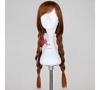 Halloween Snow Queen ha bloccato Donne Queen Elsa Blonde parrucca con le forcine di neve Principessa Anna Ruolo Play Braid Hair Wig Elsa Costumi di una taglia Anna