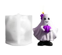 Halloween Soap Mold, Pumpkin Ghost, Candle Making Molds with 3.11x3.82 Inches, Casting Wax for Plaster Arts & Crafts, Desk Decor, Party Holiday Decorations, Spooky Halloween Fun