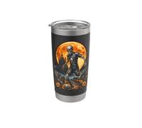 Halloween Soccer Costume Spooky Skeleton Bicchiere termico in acciaio inox doppia parete