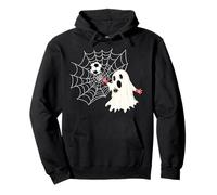 Halloween Soccer Ghost Spooky Tema Amante del Calcio Felpa con Cappuccio