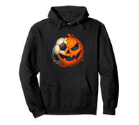 Halloween Soccer Pumpkin Spooky Creepy Football Player Felpa con Cappuccio