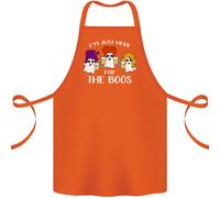 Halloween Sono Qui Solo Per I Boos Grembiule In Cotone 100% Biologico