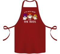 Halloween Sono Qui Solo Per I Boos Grembiule In Cotone 100% Biologico