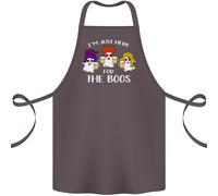 Halloween Sono Qui Solo Per I Boos Grembiule In Cotone 100% Biologico