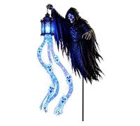 Halloween Soul Harvester Animated Garden LightGlowing Rising Fluente Ghost Spirit Lanterna con picchetto a terra, luce fantasma fluente a energia solare per decorazione esterna cortile anteriore (blu)