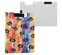 Halloween spaventosi occhi palla su arcobaleno Appunti pieghevole orizzontale e verticale doppia clip Board con copertina rigida Appunti Folio Raccoglitore studenti universitari