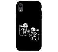 Halloween spaventoso triste mietitore scheletro caffè zombie gotico Custodia per iPhone XR
