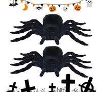 Halloween Spider, Self-Adhesive Party Fake Scary Prank Novelty Toy