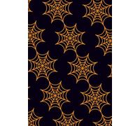 Halloween Spider Web Notebook: Dark Purple and Orange