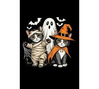 Halloween Spooky Cats kitties Crew Notebook Lovers: Perfect for note-taking, planning, work, travel, idea jotting, habit tracking, 120 Pages, Medium 6 x 9 Inches