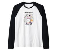 Halloween Spooky Goose - Monopattino - Divertente Oca Silly Maglia con Maniche Raglan