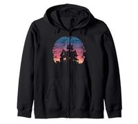 Halloween Spooky Haunted House Creepy Full Moon Felpa con Cappuccio