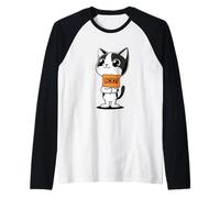 Halloween Spooky Holiday Cute Kitten Funny Cat Halloween Maglia con Maniche Raglan
