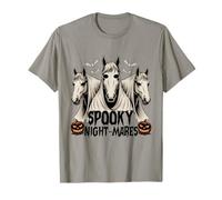 Halloween Spooky Night-Mares Cavallo Divertente Simpatico Fantasma Cavallo Maglietta