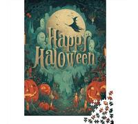 Halloween Spooky Night Scene Jigsaw Puzzle Impossible 1000 Pezzi Decorazione Per La Casa. Rilassamento E Intelligence Per Adulti E Ragazzi Da 14 Anni 38x26cm/1000pcs
