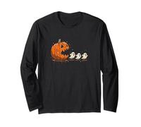 Halloween Spooky Senso dell'umorismo, Zucca Che insegue Boo Caramelle Maglia a Manica