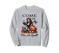 Halloween Spooky Witch Retro Pin Up Ragazza Vieni In Per Un Incantesimo Felpa