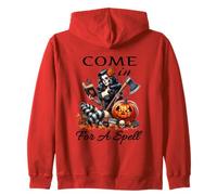 Halloween Spooky Witch Retro Pin Up Ragazza Vieni In Per Un Incantesimo Felpa con Cappuccio