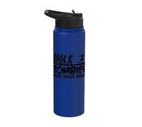 Halloween Sprinter Zombies odiano il fast food Stainless Steel Insulated Water Bottle