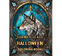 Halloween Stained Glass Coloring Book: Intricate Halloween Coloring Pages for Relaxation and Mindfulness